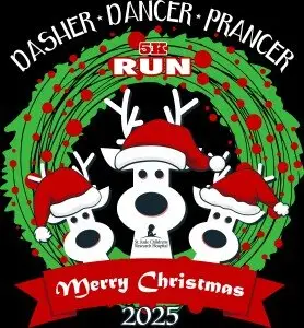 DASHER DANCER PRANCER 5K logo
