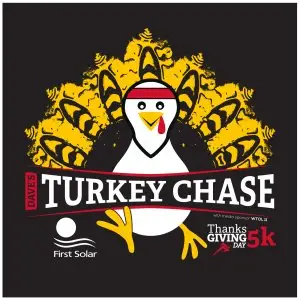 DAVE'S TURKEY CHASE 5K, presented by First Solar logo