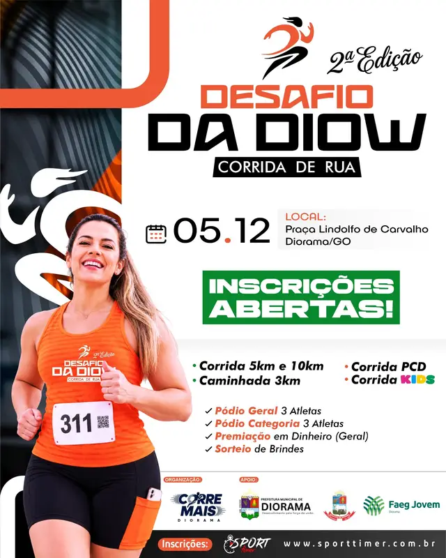 DESAFIO DA DIOW – 2ª EDIÇÃO DE CORRIDA DE RUA logo