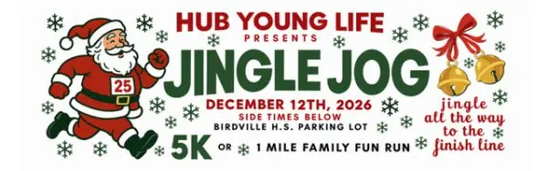 DFW Jingle Jog - 5k run and 1 mile family walk logo