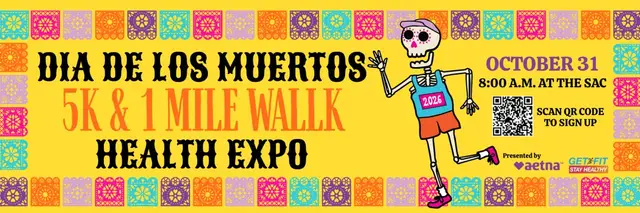 Dia de los Muertos 5k Run / 1mi Walk - SISD x Aetna Health Expo 2026 logo