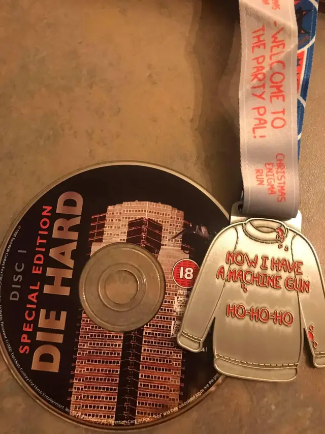 Die Hard Christmas Jumpers Marathon & Half Marathon logo