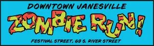 Downtown Janesville Zombie Run presented by Ryan Inc. logo