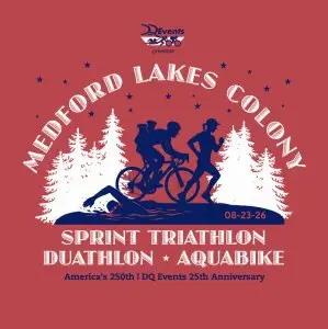 DQ 16th Annual Medford Lakes Colony Sprint Triathlon, Duathlon, & Aquabike *# logo