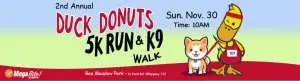 3rd Annual DUCK DONUT HOLIDAY 5K AND 2K PUP STRUT logo