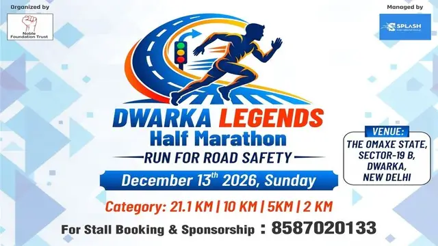 DWARKA LEGENDS HALF MARATHON logo