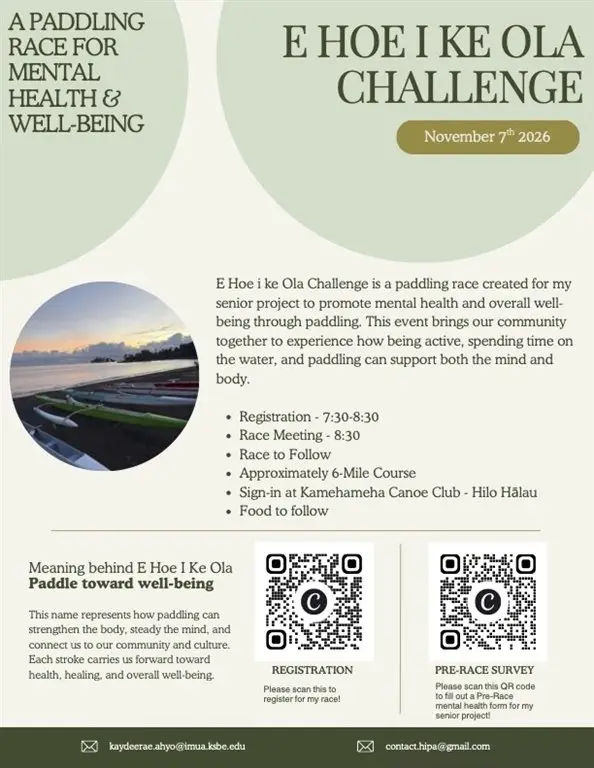 E HOE I KE OLA CHALLENGE - SHORT COURSE logo