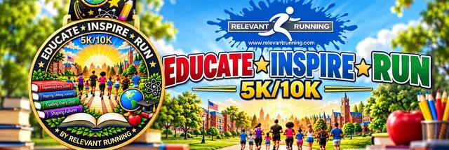 Educate • Inspire • Run "Live Virtual" 5k/10k logo