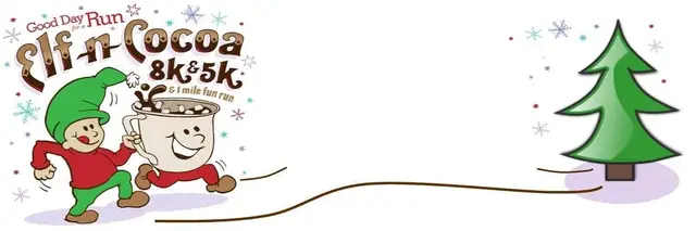 Elf 'N' Cocoa 8K/5K & 1 Mile Fun Run logo