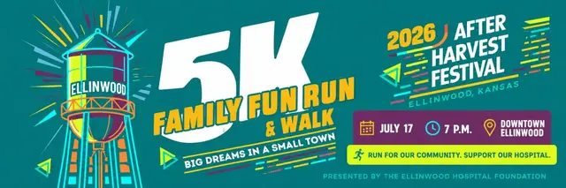 Ellinwood Hospital & Clinic After Harvest Fest 5K Family Fun Run & Walk logo