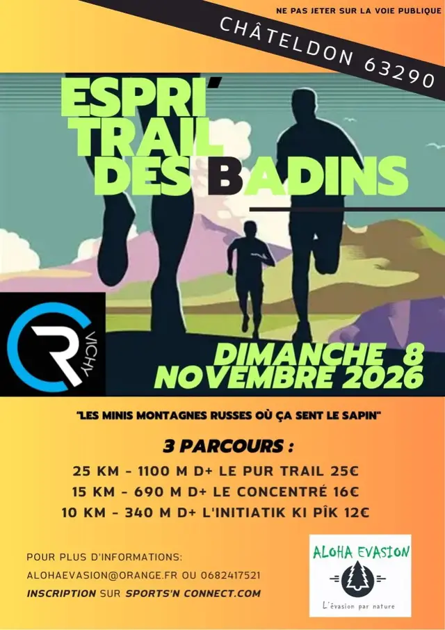 Espri' Trail des Badins Châteldon logo