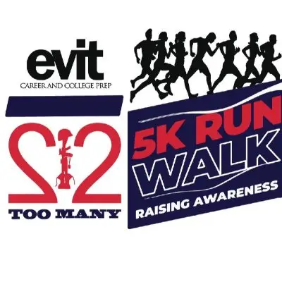 EVIT 22 Too Many 5K logo