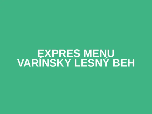EXPRES MENU Varínsky lesný beh logo