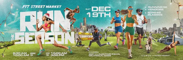FIT STREET MARKET: RUN THE SEASON logo