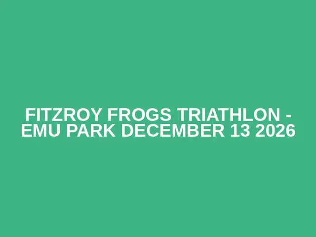 Fitzroy Frogs Triathlon - Emu Park  December 13 2026 logo