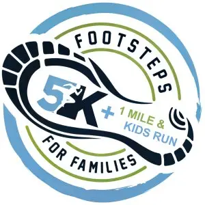 Footsteps for Families: 5k, Walk & Kids Run logo
