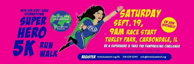 For Kids' Sake International Superhero 5K logo