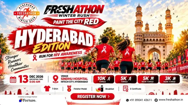 FRESHATHON WINTER RUSH - PAINT THE CITY RED HYDERABAD EDITION logo