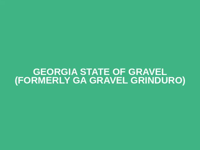 Georgia State of Gravel (Formerly GA Gravel Grinduro) logo