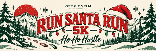 Get Fit Yelm - Run Santa Run 5k logo