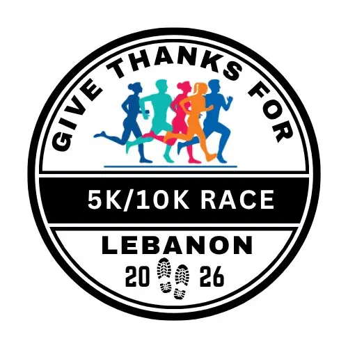 Give Thanks for Lebanon 5K-10K Run 2026 logo