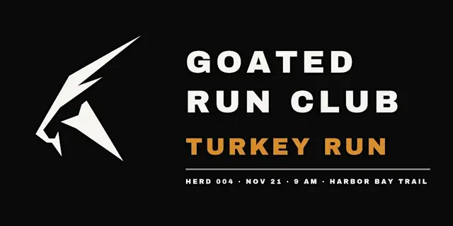 Goated Run Club · HERD 004 · Turkey Run logo