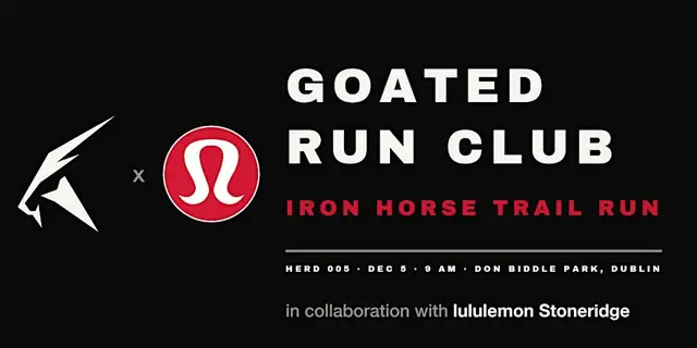 Goated Run Club · HERD 005 · Iron Horse Trail Run logo