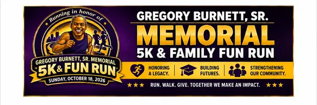 Gregory Burnett, Sr. Memorial 5K & Fun Run logo