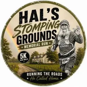 Hal's Stomping Grounds Memorial Run logo