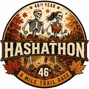 HASHATHON 6-Mile Treacherous Trail Run logo