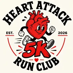 Heart Attack Run Club's First Annual 5K logo