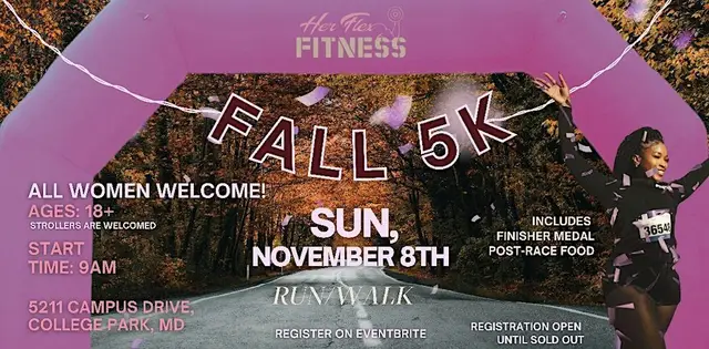 Her Flex Fitness Presents: Fall 5K logo