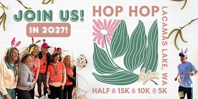 Hop Hop Half, 15K, 10K and 5K 2027 logo