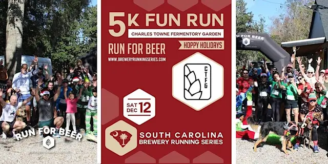 Hoppy Holidays 5k Fun Run at CTFG | 2026 SC Brewery Running Series logo