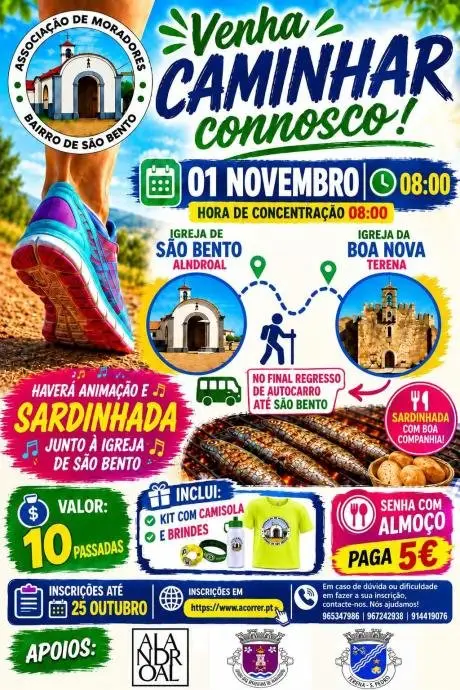 "I CAMINHADA DE SÃO BENTO" logo