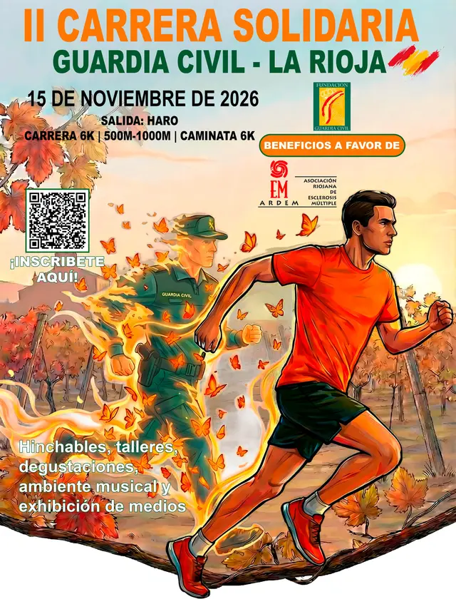 II Carrera solidaria Guardia Civil La Rioja logo