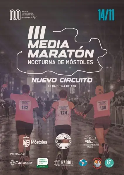 III Media Maratón y II Carrera 10 Km Nocturna Ciudad de Móstoles 2026 logo