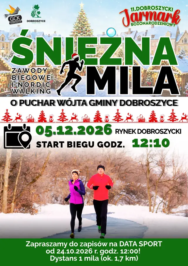 ,,III ŚNIEŻNA MILA” O PUCHAR WÓJTA GMINY DOBROSZYCE logo