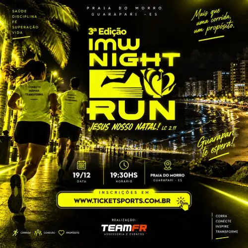 IMW Night Run - Jesus o nosso natal 3ª edição logo