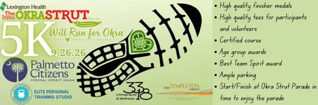 Irmo Okra Strut 5k logo