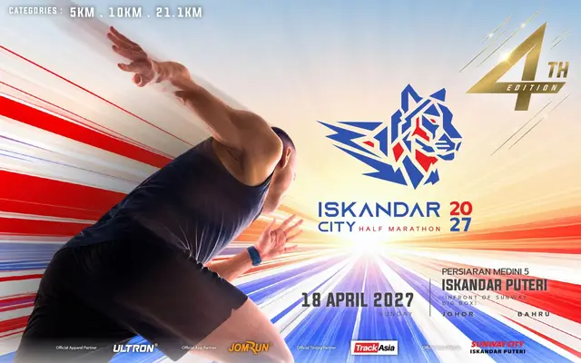 Iskandar City Half Marathon 2027 Powered by JomRun® logo