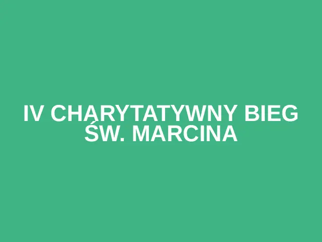 IV Charytatywny Bieg św. Marcina logo