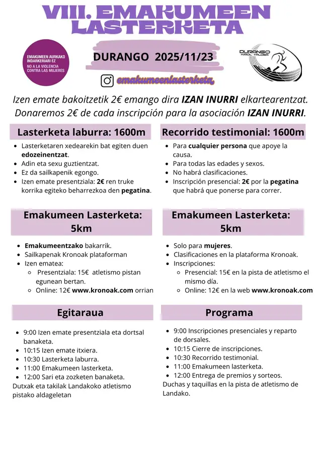 IX. EMAKUMEEN LASTERKETA 5KM logo