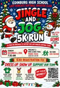 Jingle and Jog 5K Run logo