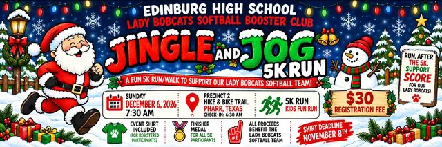 Jingle and Jog 5K Run logo
