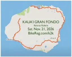 K2K -- Kaua`i Fondo 2026 -- Ke`e to Koke`e logo