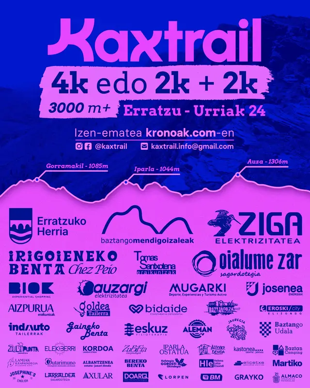 Kaxtrail Mendi Lasterketa logo