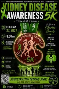 Kidney Disease Awareness 5K Natchitoches, Louisiana logo
