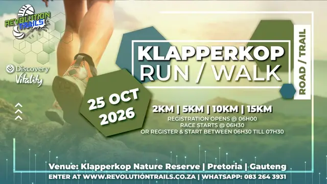 Klapperkop Road or Trail Run/Walk - 25 October 2026 logo