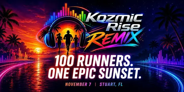 KOZmic Rise REMIX — 100 Runners. One Epic Sunset. logo